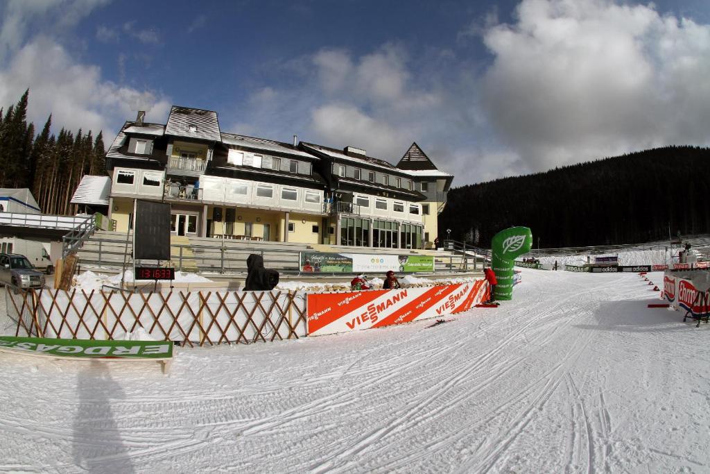 Hotel Center Pokljuka v zimě