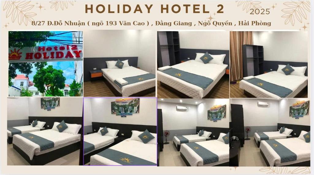 Ένα ή περισσότερα κρεβάτια σε δωμάτιο στο Holiday Hotel 2