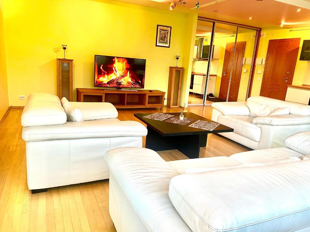 Χώρος καθιστικού στο Big apartment for 2