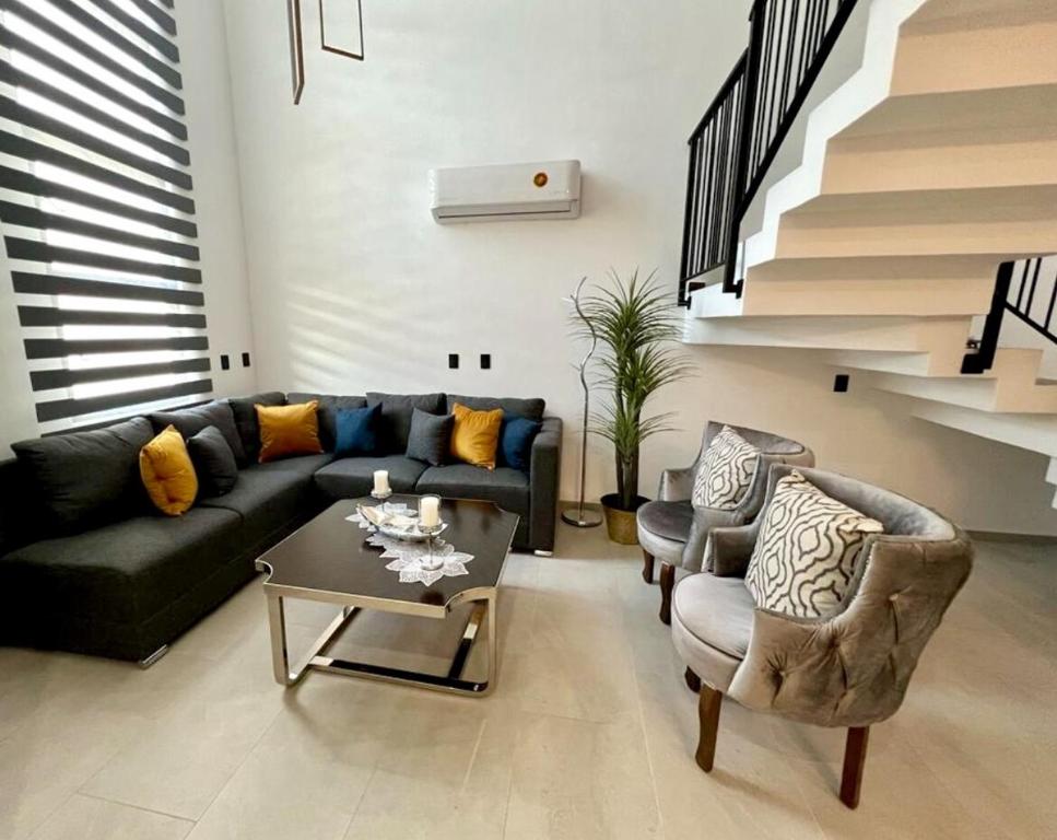 Χώρος καθιστικού στο House in New Nayarit