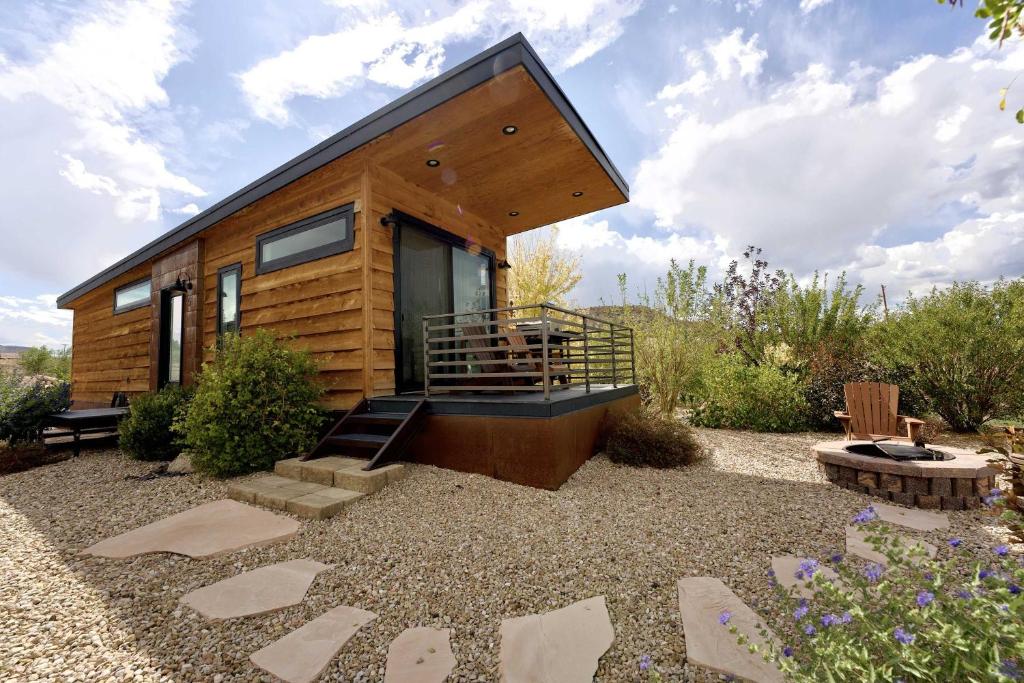 a small house on top of a hill at Escalante Escapes Moon Lily- Bunk Escape in Escalante