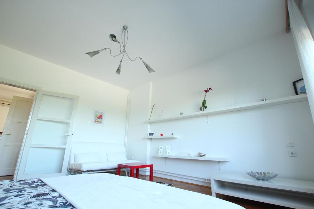 Łóżko lub łóżka w pokoju w obiekcie Apartment Keglich