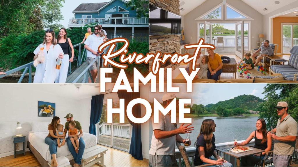 Ashland CityにあるRelaxing Riverfront Family Escape w Private Dockの家の人写真のコラージュ