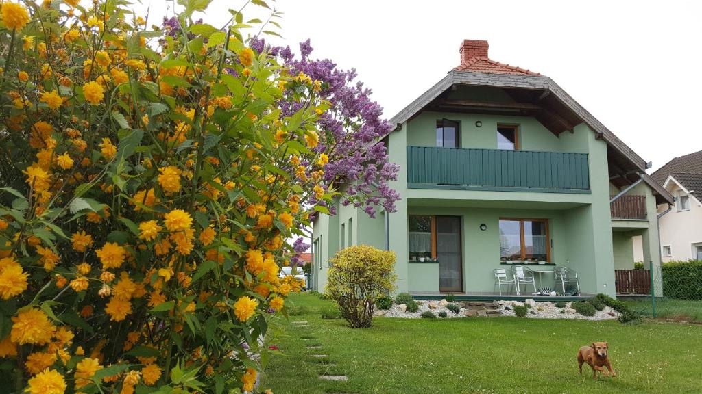 Vonkajšia záhrada v ubytovaní Apartman Nóra II.