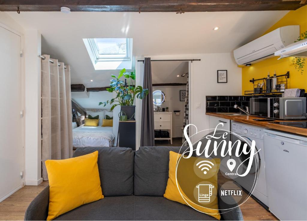 Kuchyň nebo kuchyňský kout v ubytování Le Sunny - Cocon Lumineux au Cœur de Castres