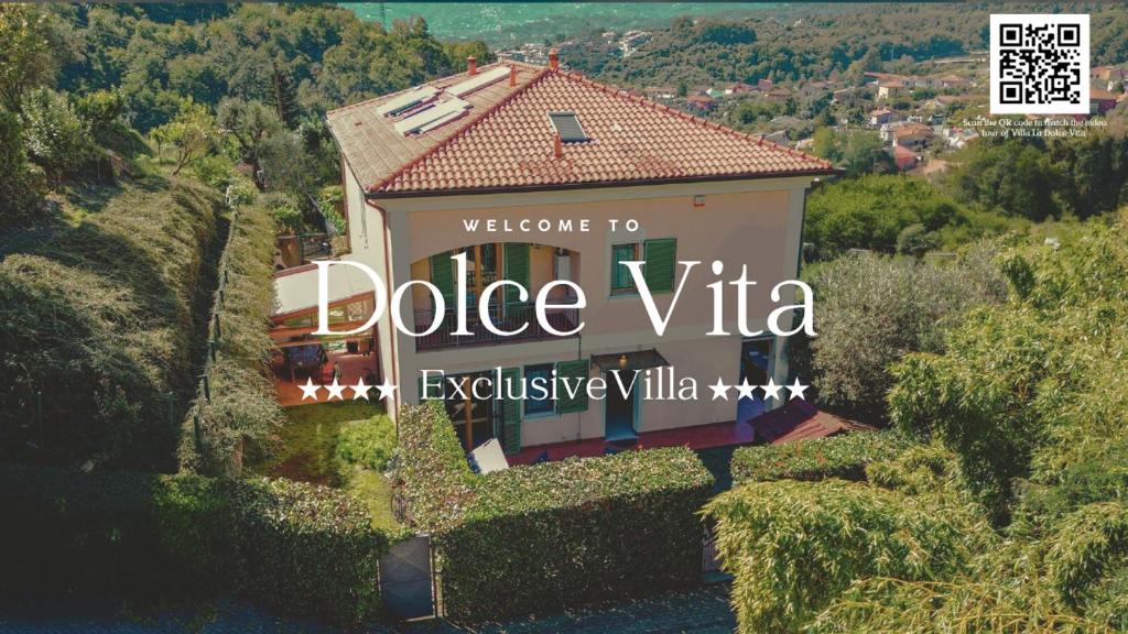 an image of a villa with the words welcome to dote vita at Prestige Villa - 5 min from the train station - Garden and private Parking in Lunense