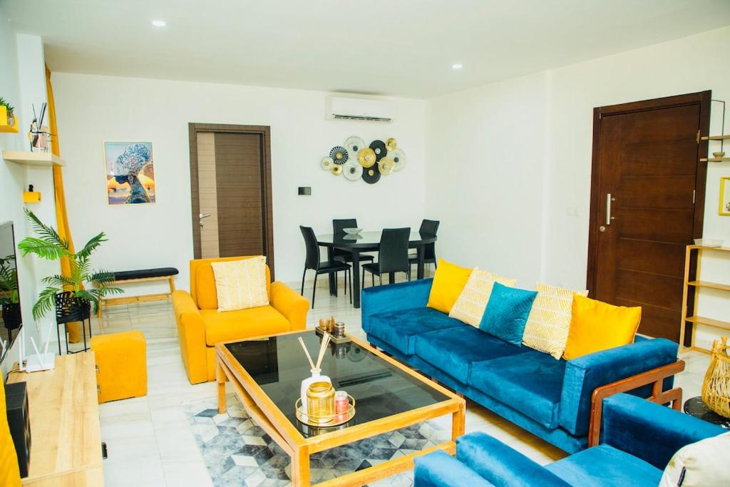 Χώρος καθιστικού στο Cozy Apartment Riviera Palmeraie