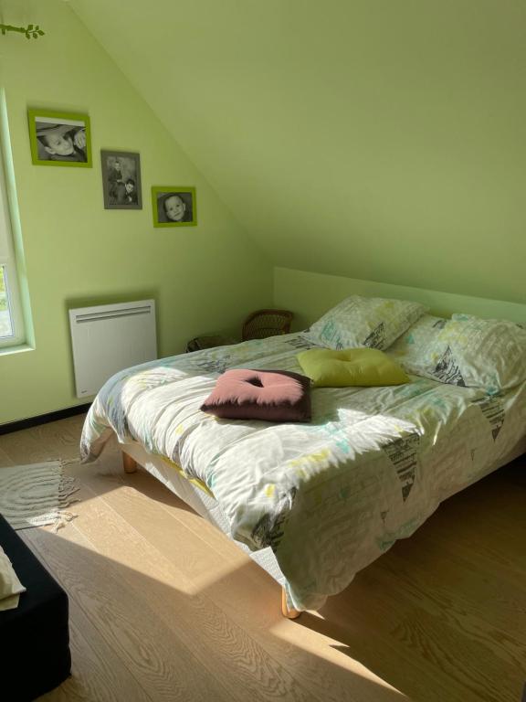 a bedroom with a bed in a room at Chez Nouchka 