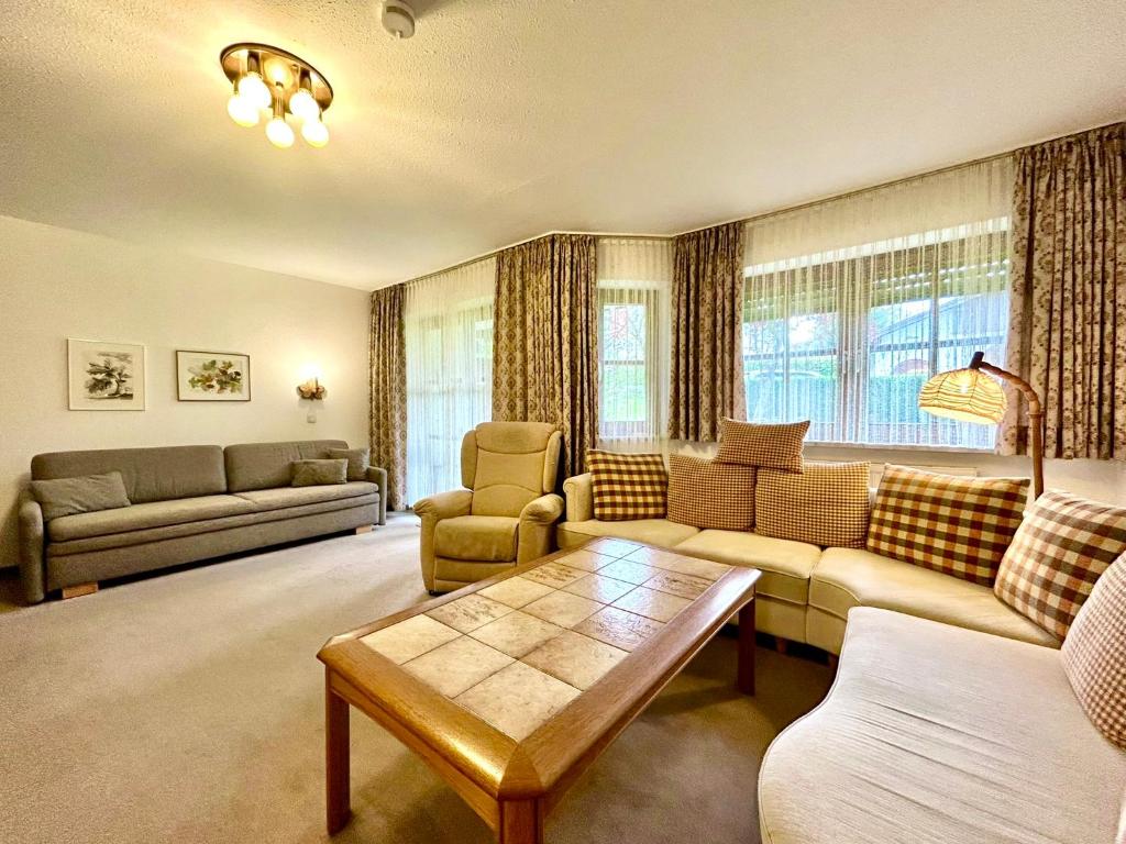 Posezení v ubytování Ferienwohnung Edelweiß