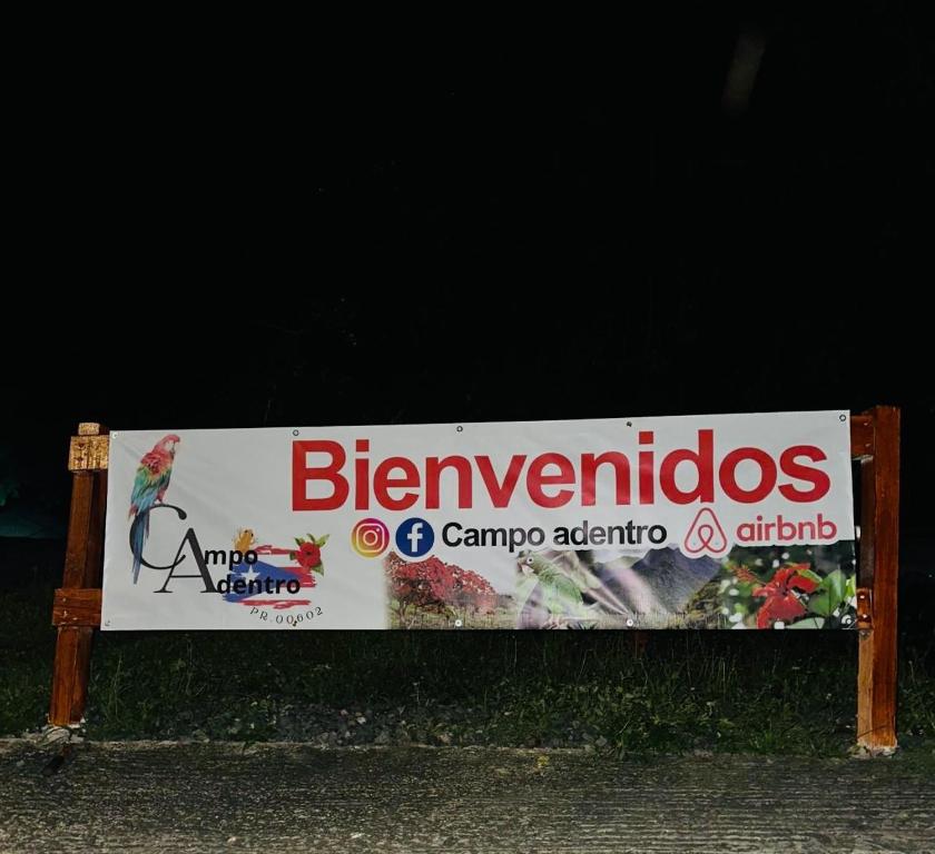 a sign that says bernenzarios on it at Campo Adentro Cabin 2 Private Jacuzzi in Aguada