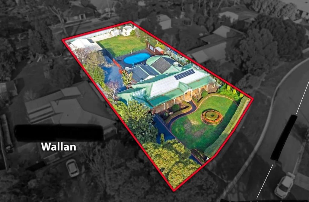 a map of a mansion with the name wahlian at 'Wallan luxury house in Wallan