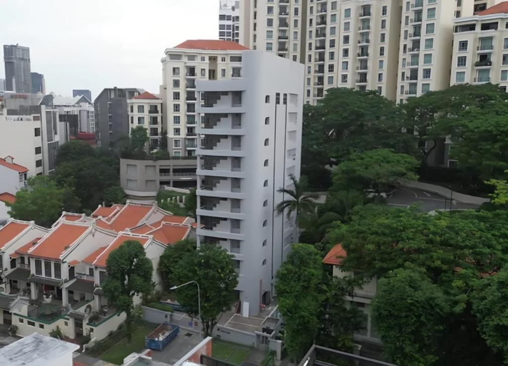 a view of a city with tall buildings at The Keystone Clarke Quay in Singapore