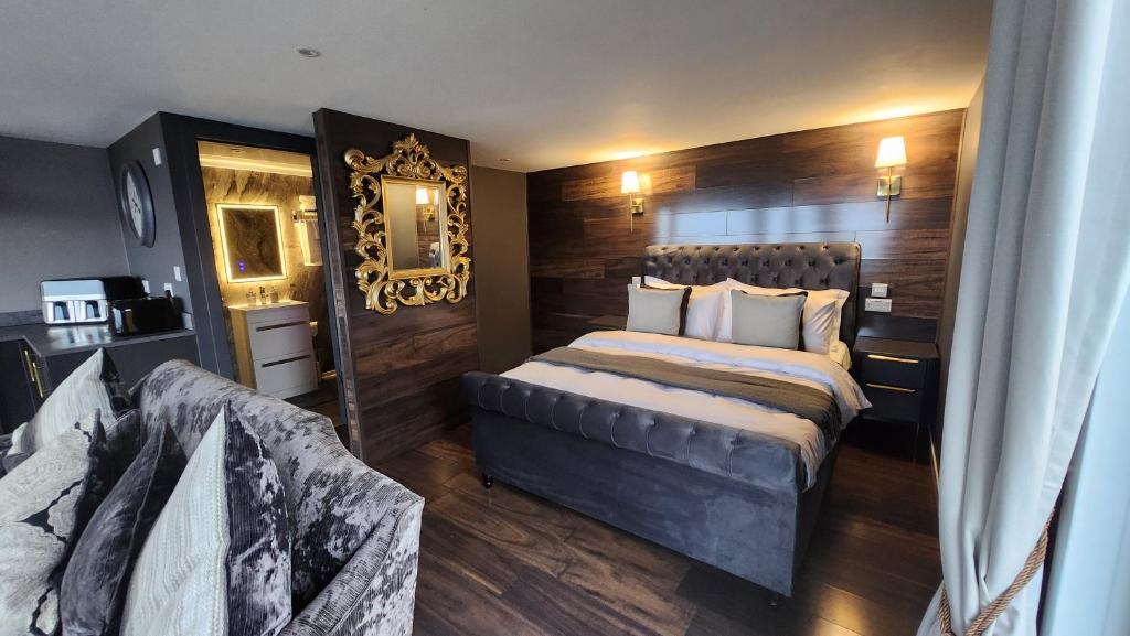 Ένα ή περισσότερα κρεβάτια σε δωμάτιο στο Fa'side Lodge