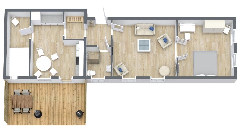 韦斯特雷费尔Hof Steinhütten Boutique Apartments的客房享有客房平面的奥米特景