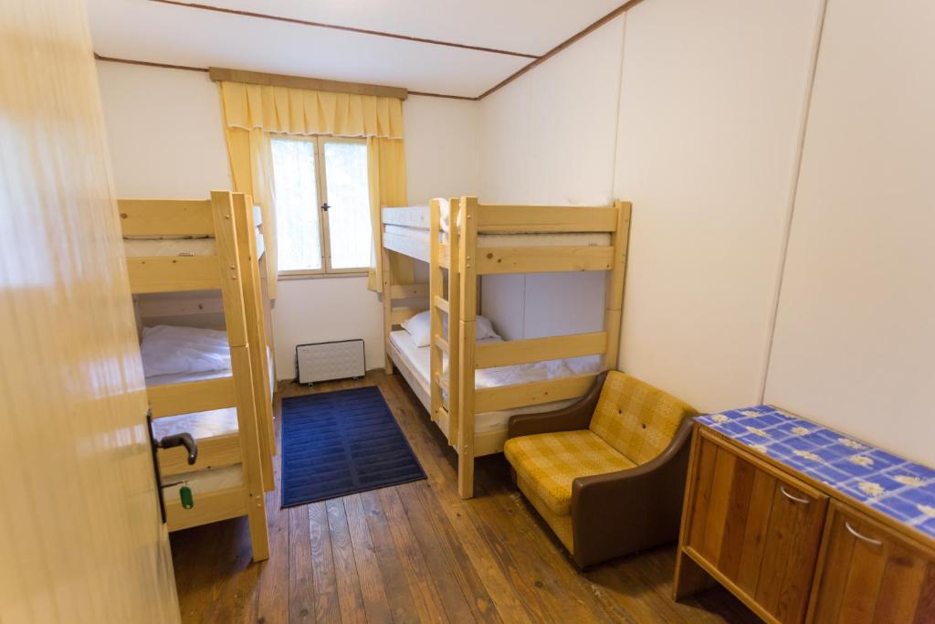 Postel nebo postele na pokoji v ubytování Cyklochata