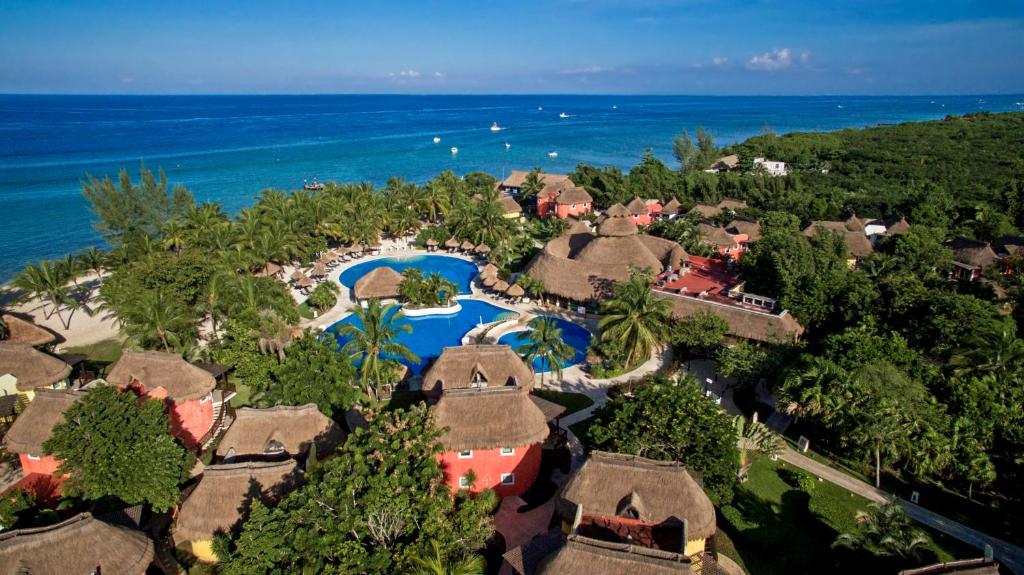 an aerial view of a resort near the ocean at Iberostar Cozumel - All Inclusive in Cozumel