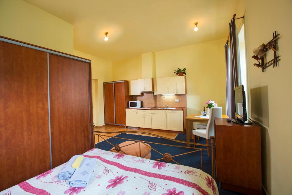 Kuchnia lub aneks kuchenny w obiekcie Yellow Ski Apartments