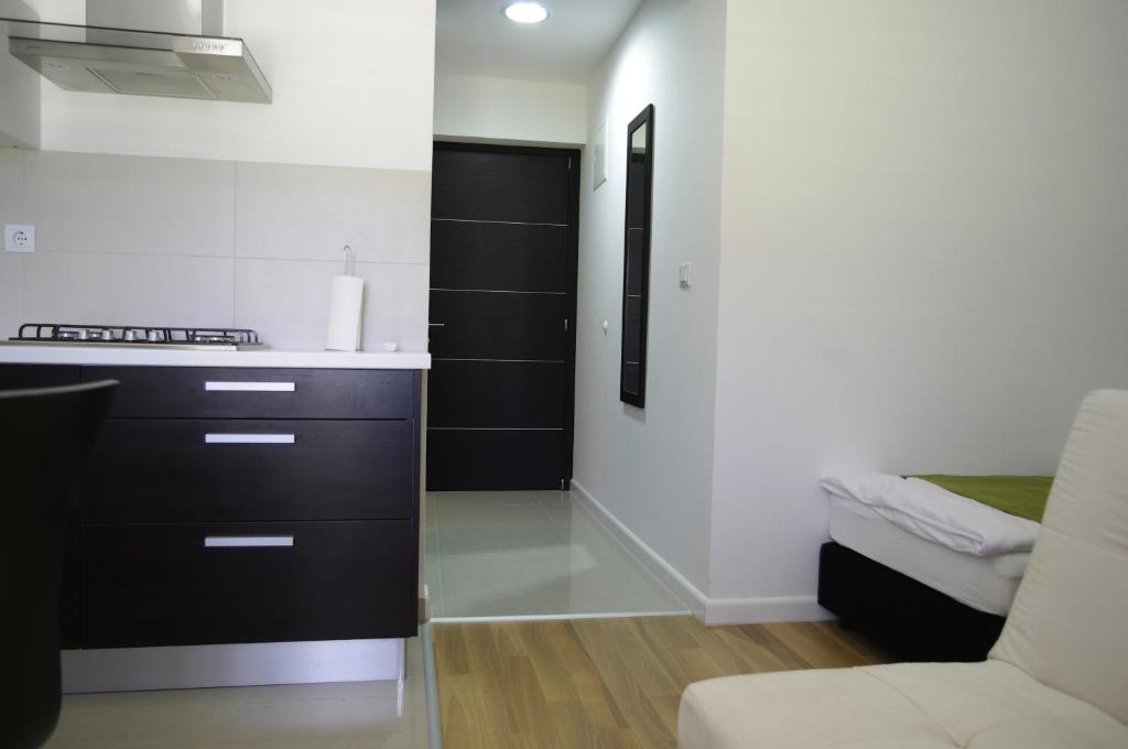 Kuchyň nebo kuchyňský kout v ubytování Apartments Santis10