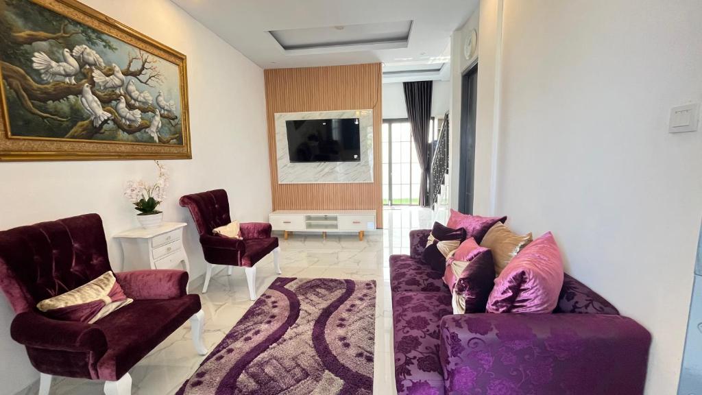 TV a/nebo společenská místnost v ubytování Been View Homestay