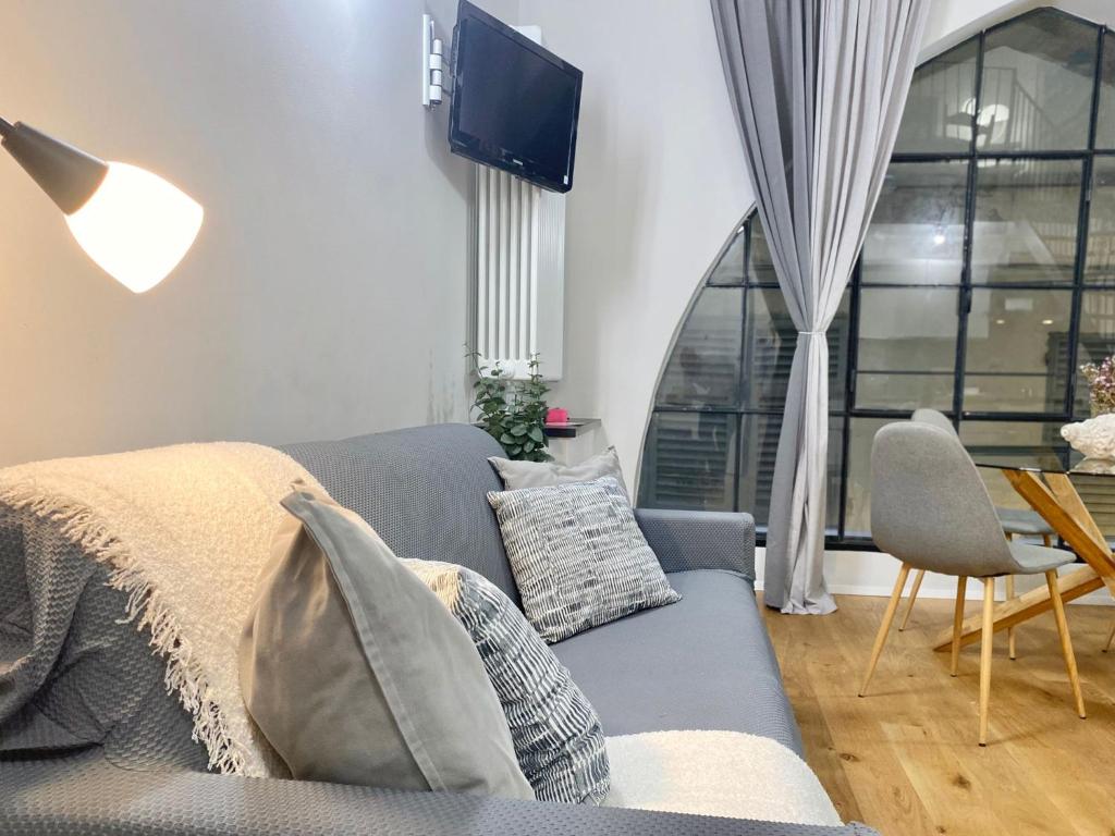 Χώρος καθιστικού στο Loft Pellicceria