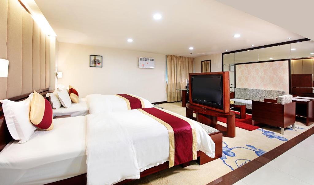 TV a/nebo společenská místnost v ubytování New World Hotel
