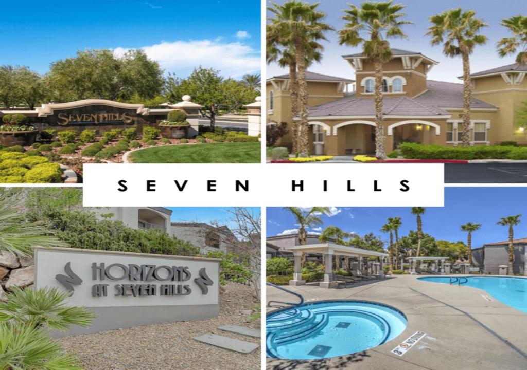 a collage of photos of a home and a resort at 3BR Apartment in Seven Hills, Near Hospital in Henderson