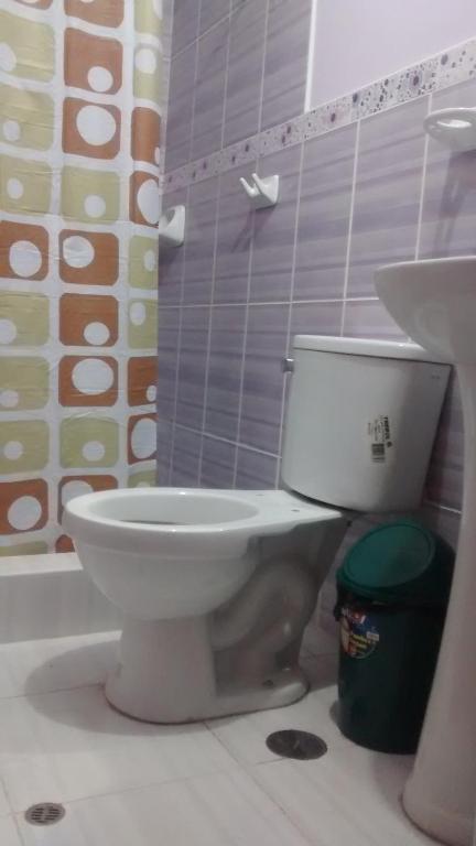 Koupelna v ubytování Hostal Los Pinos