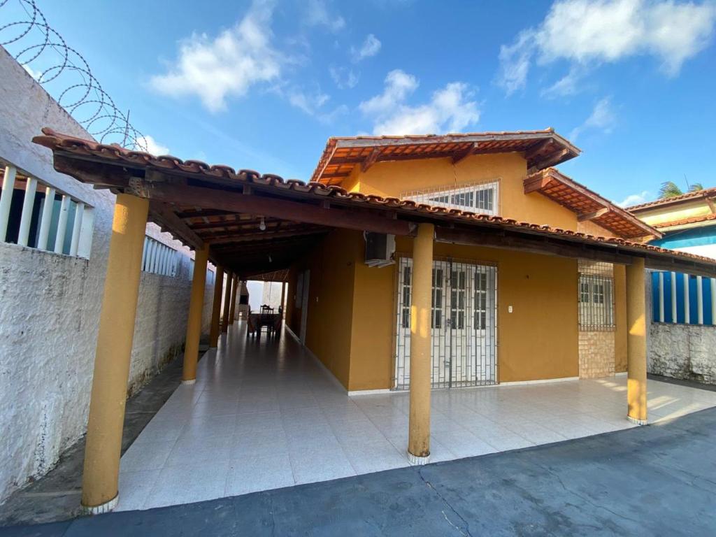 Bygningen som feriehuset ligger i