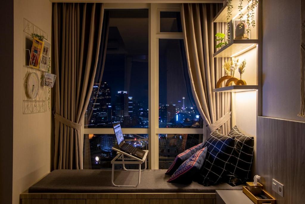 Posezení v ubytování The canaan villa jimbaran-ocean view