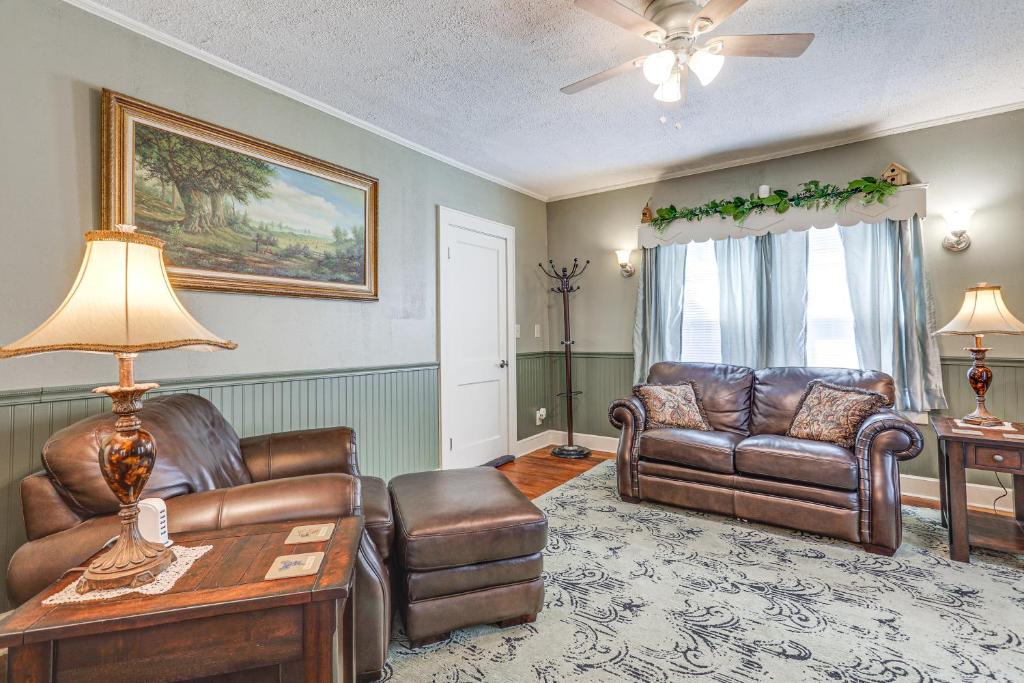 a living room with a couch and a chair at 2 Mi to Mohegan Sun and Dtwn Home in Norwich in Norwich