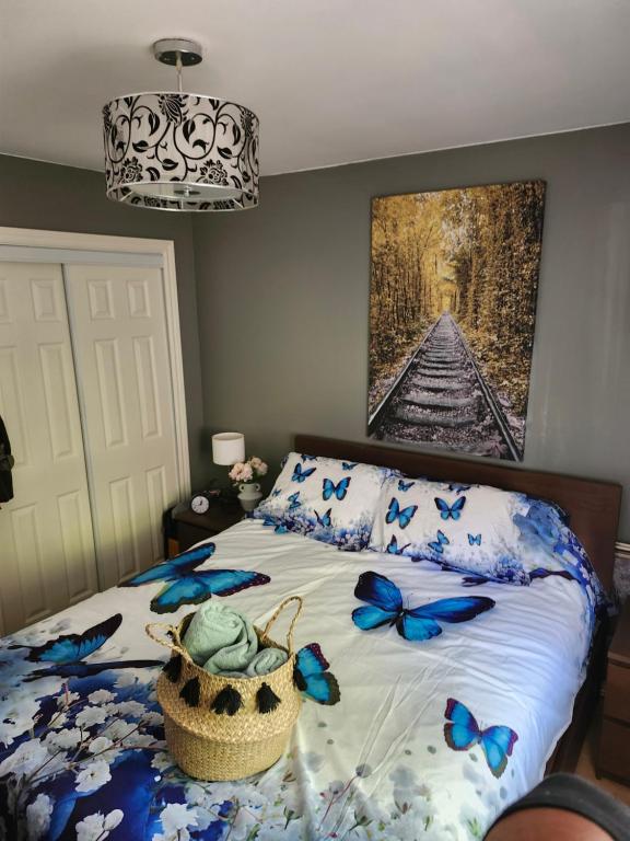 Ένα ή περισσότερα κρεβάτια σε δωμάτιο στο Le Robin des bois