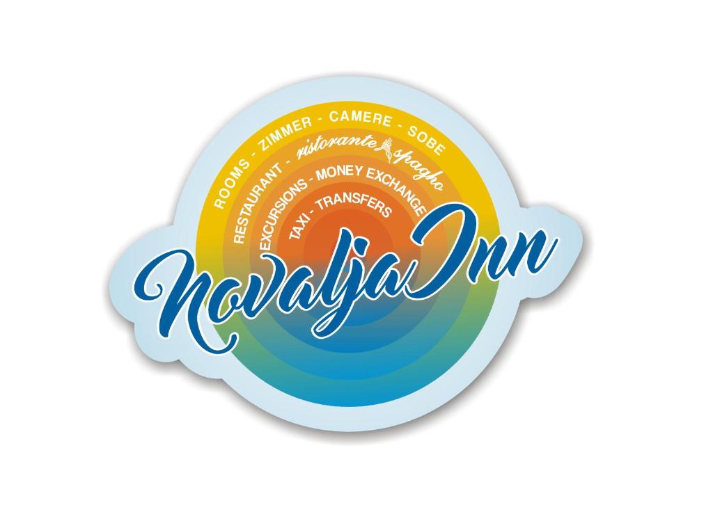 a vector illustration of a label for a nepal sun at Novalja Inn 2 in Novalja