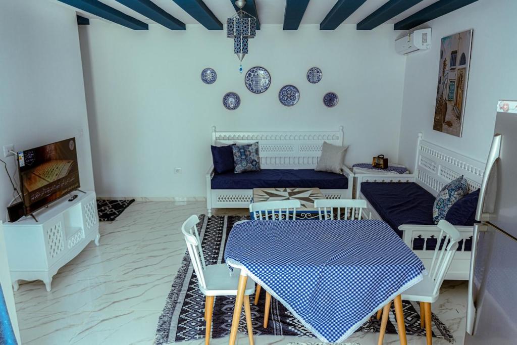 Posezení v ubytování Dar Ajmia Villa