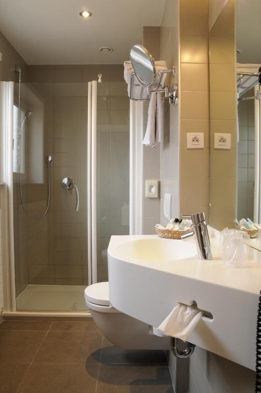 Koupelna v ubytování Hotel Albert I