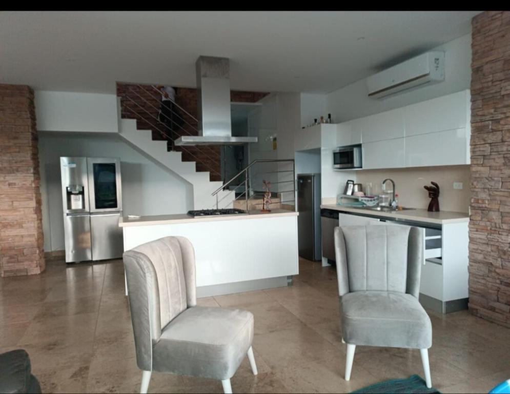 Nhà bếp/bếp nhỏ tại Resort frente al mar