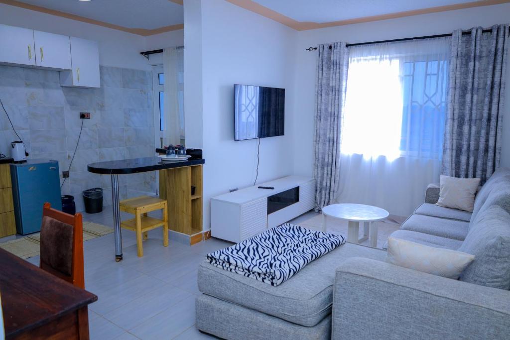TV a/nebo společenská místnost v ubytování One bedroom apartments in Meru county