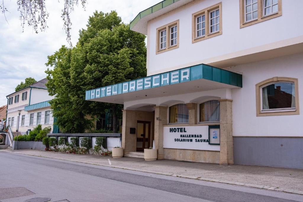 a building on the side of a street at Hotel Drescher in Mörbisch am See