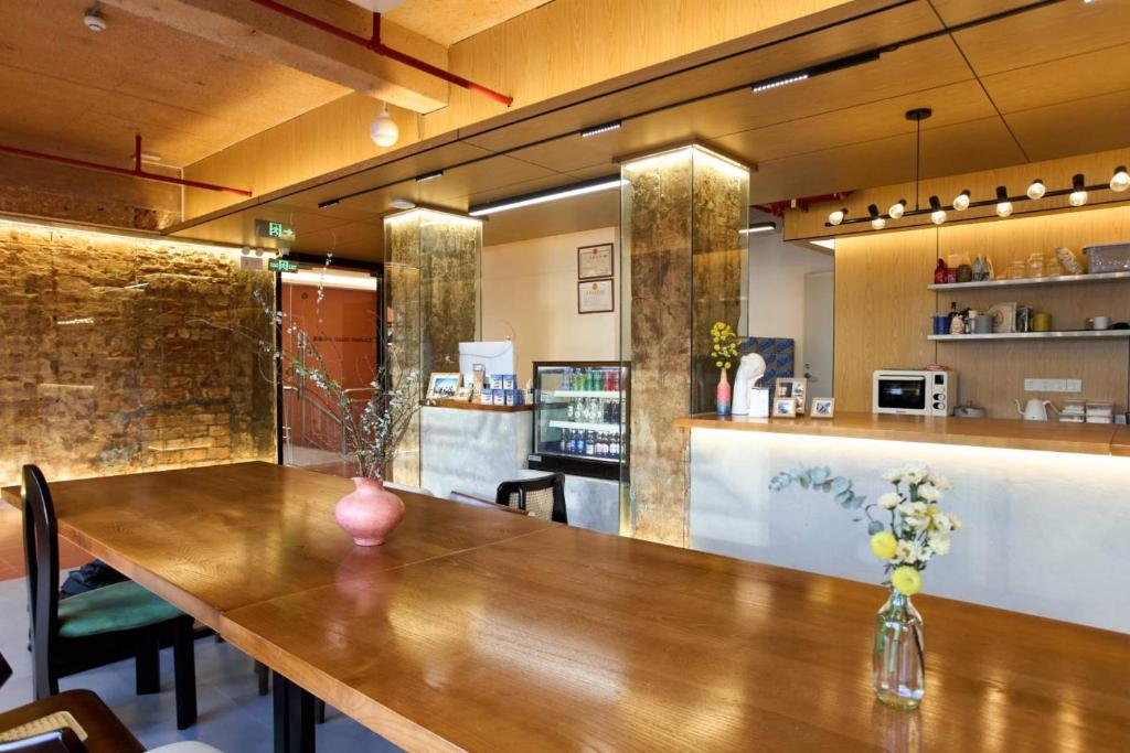 Η κουζίνα ή μικρή κουζίνα στο 深度青年旅舍