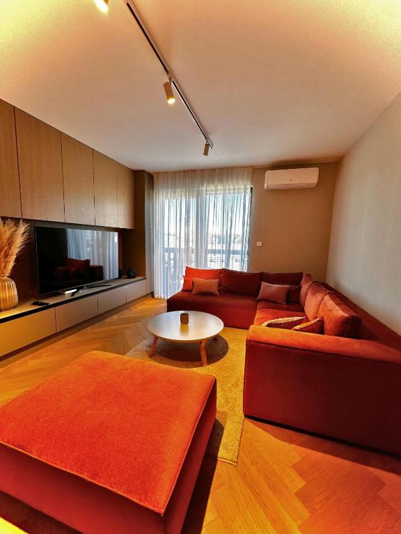 Χώρος καθιστικού στο Apartmán MONTARA