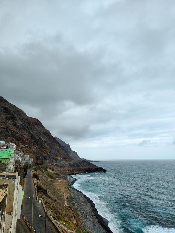 a view of the ocean from a cliff at Casa Nova in Ribeira Grande
