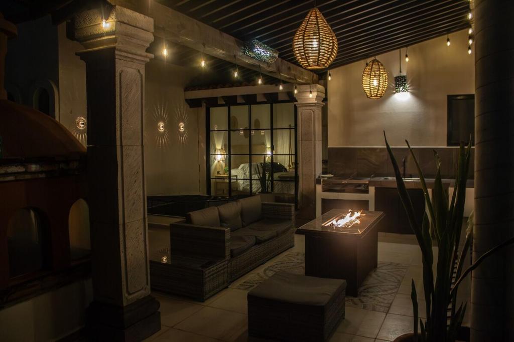 Posezení v ubytování CASA BELA, Linda, Luminosa, Minimalista 7 PERSONAS 3 CUARTOS FREE Parking Night Terrace