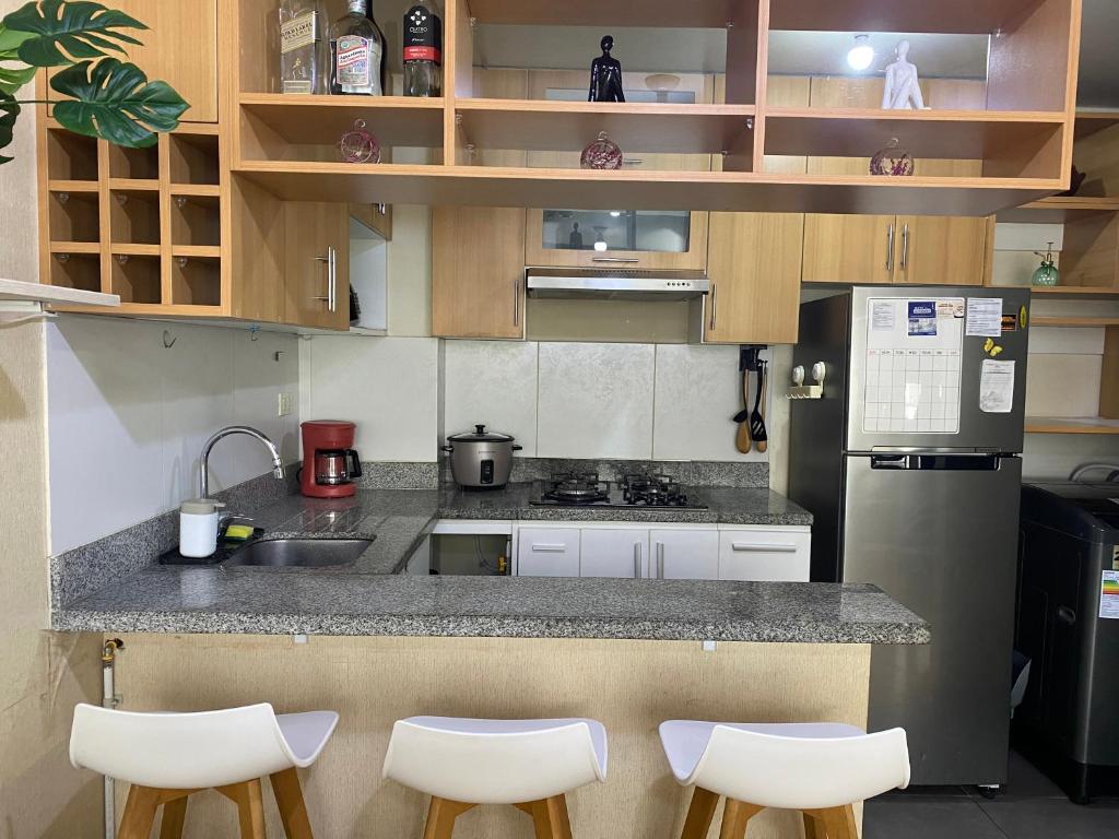Kuchyň nebo kuchyňský kout v ubytování Departamento moderno con buena ubicación
