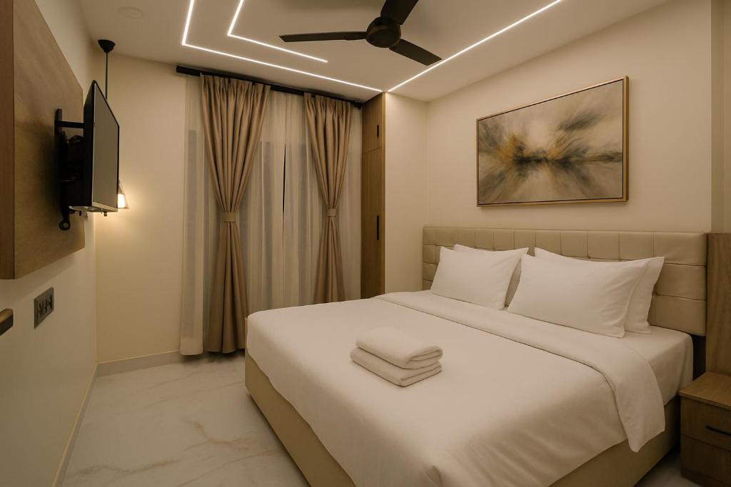 Ένα ή περισσότερα κρεβάτια σε δωμάτιο στο 3 Raahi Varanasi