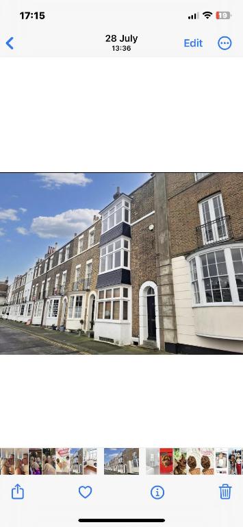 a screenshot of a building with a picture of it at Harbour Harmony 3 bed apt in Ramsgate in Ramsgate