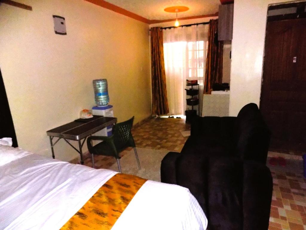 Ένα ή περισσότερα κρεβάτια σε δωμάτιο στο Kantafu Studio Modern