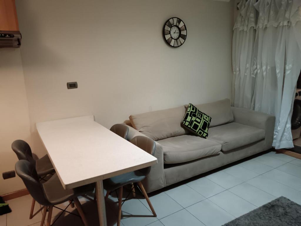 Χώρος καθιστικού στο Apartamento viña del mar