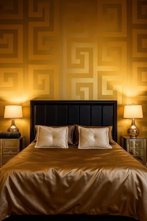 ein Schlafzimmer mit einem großen Bett und zwei Lampen in der Unterkunft Oriente River Apartments by Paula de Assunção in Lisbon Humberto Delgado Airport