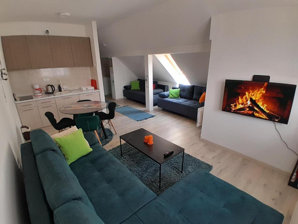 Istumisnurk majutusasutuses Apartman VIENTO 18 Zlatibor