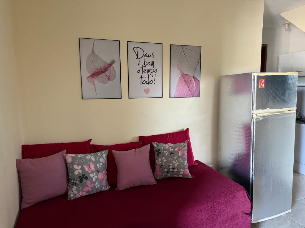 Posezení v ubytování Casa de vidro mirante da Boa Vista do