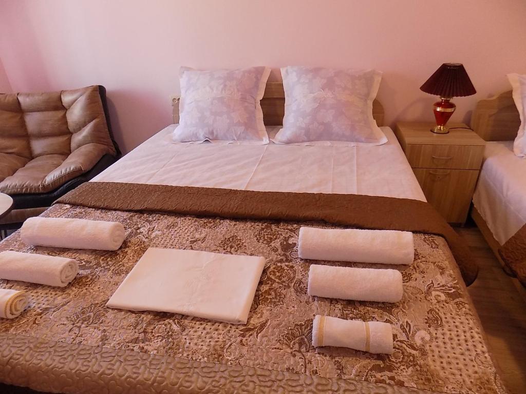Postel nebo postele na pokoji v ubytování Hotel New Star